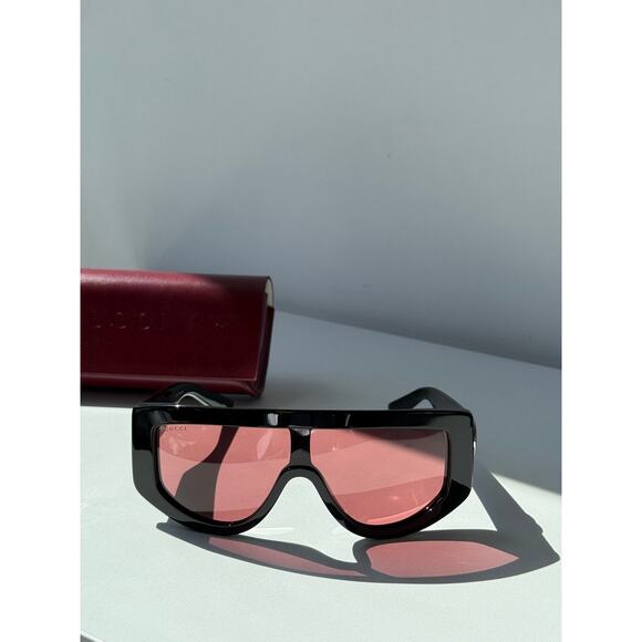 NEW Gucci GG1950S Black Red Mask Marmont Sunglasses $590 main image 5